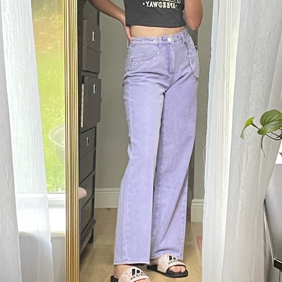 Jeans | Straight Leg Purple Jeans 